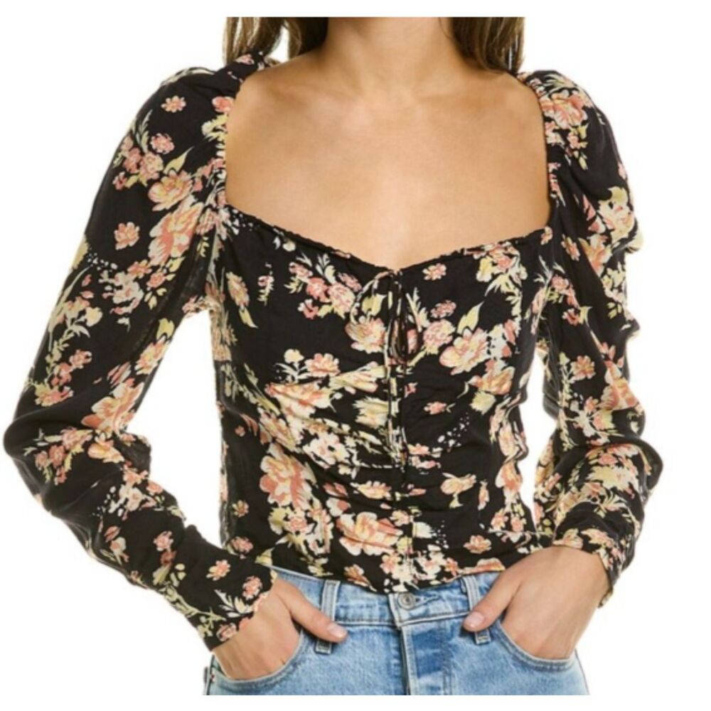 Free People Hilary Printed Blouse Size XS